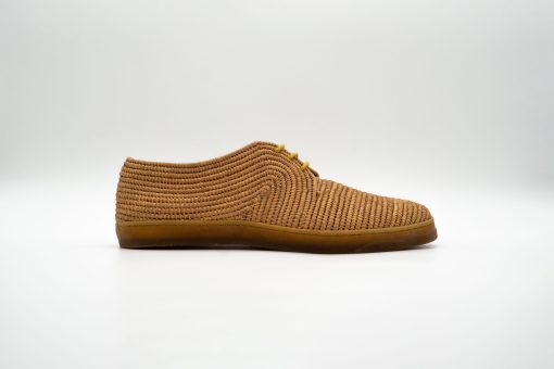 Natural Raffia men Shoes Hevea madder-Handcrafted in Morocco by artisans-100% vegan raffia fiber-Luxury shoes-Sneakers
