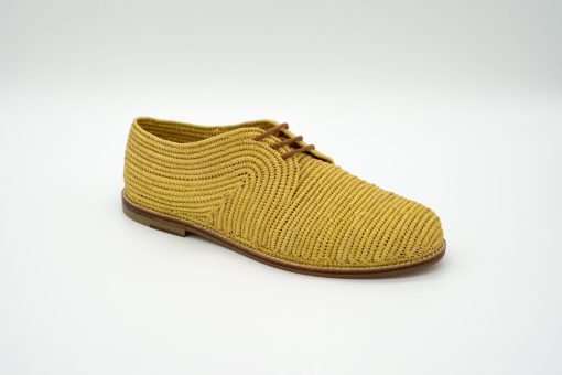 Natural Raffia women Shoes leather sole yellow-Handcrafted in Morocco by artisans-100% vegan raffia fiber-Luxury shoes-Sneakers
