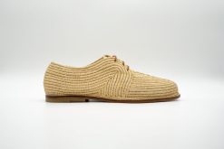 Natural Raffia men leather sole natural-Handcrafted in Morocco by artisans-100% vegan raffia fiber-Luxury shoes-Sneakers