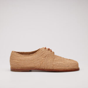 Derby da uomo in rafia con suola in cuoio stura hibscus